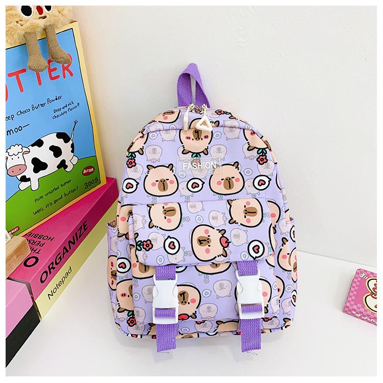 School BagsKapibara Children's Backpack Casual Cute Little  2-5 Years Old Child Back