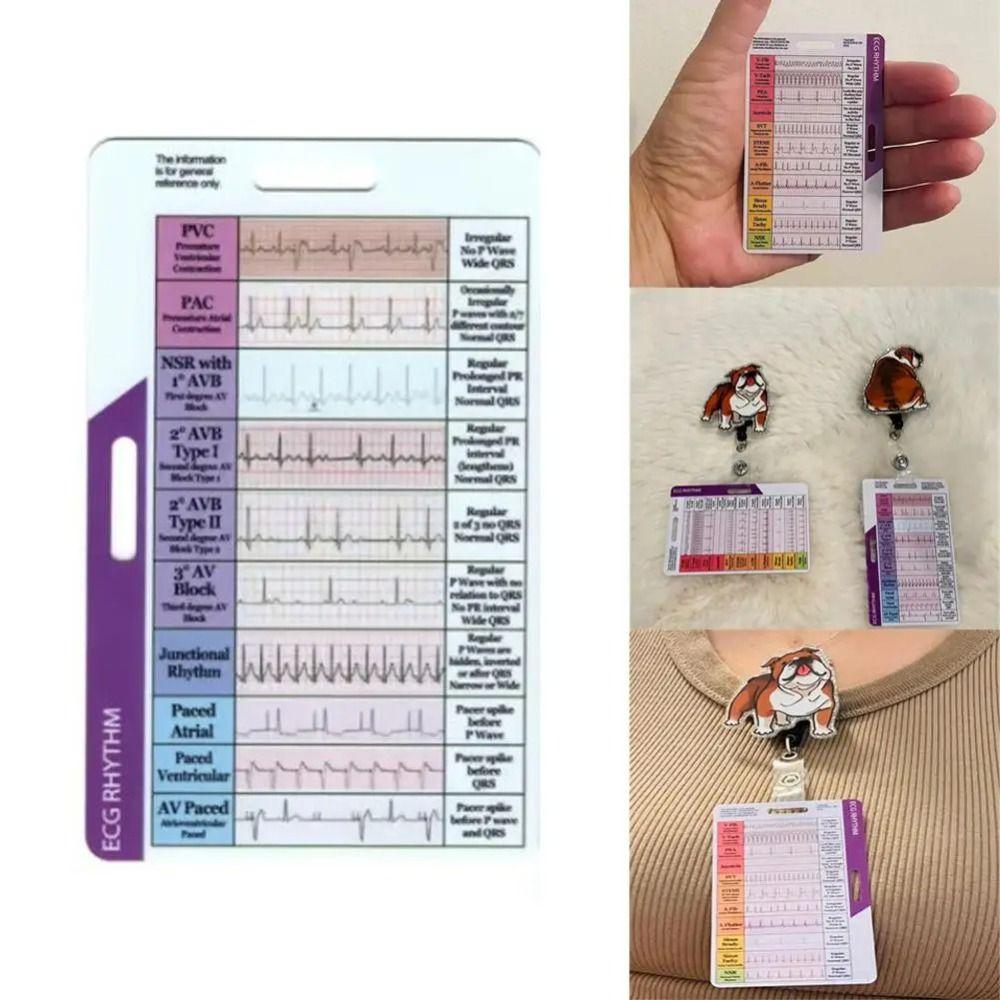 Precision Measurement Ecg/ekg Rhythm Pocket Card Measuring EKG Caliper  Household Tool