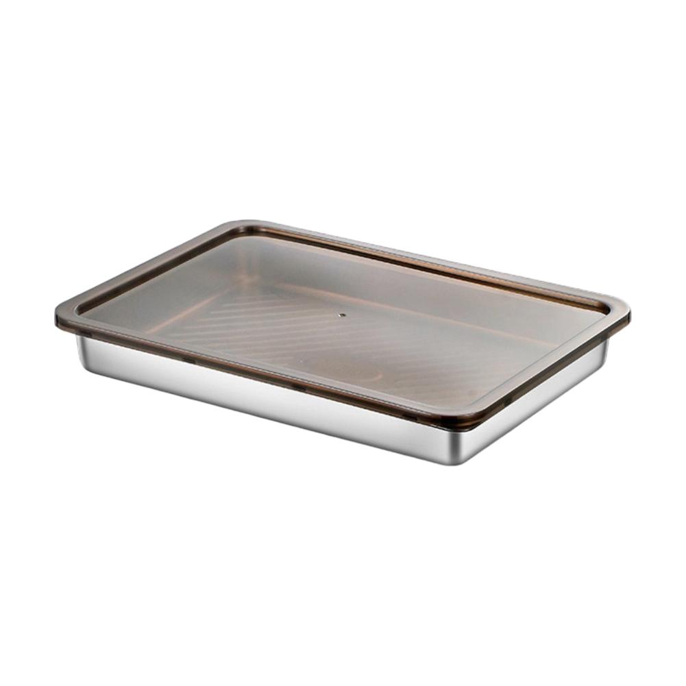 304 Edelstahl-Schale mit dicht schließendem Deckel zur Frischhaltung und zum Einfrieren von Lebensmitteln, geeignet für den täglichen Küchengebrauch