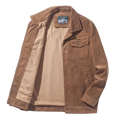 Novo casaco de veludo cotelê masculino, casaco masculino de lapela casual solto, casual, jovem, tamanho grande, jaqueta masculina