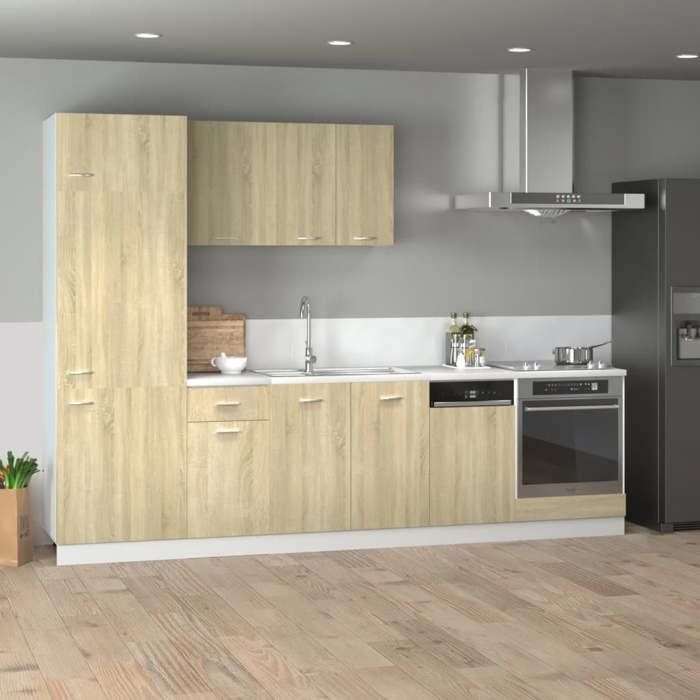 VidaXL Ensemble de 7 meubles de cuisine "Lyon" en chêne Sonoma 3307654