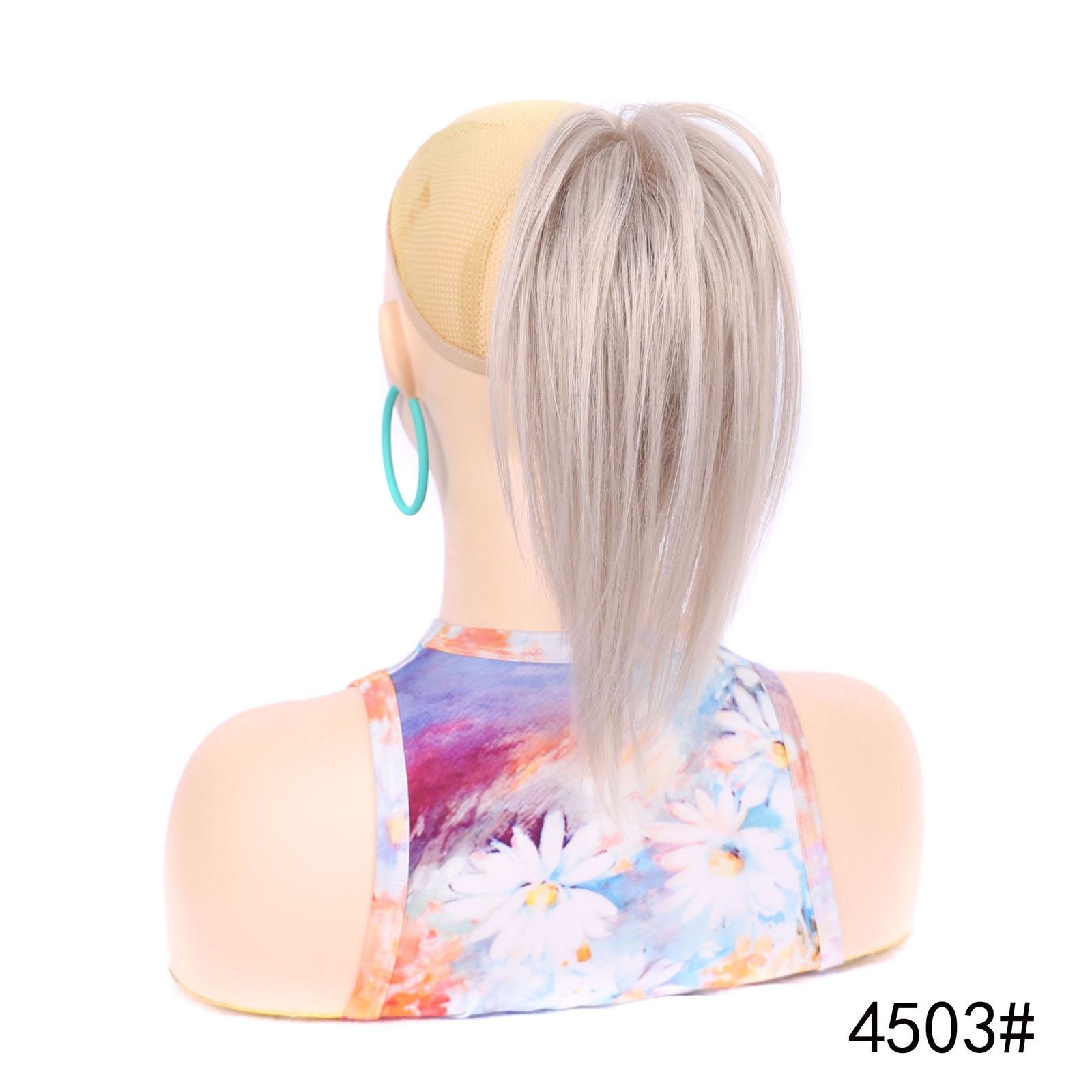 

Высокий хвост Легкий парик Объемный Короткий Прямой Наращивание волос Коричневый Омбре Синтетические Хвосты Для Ежедневного Использования