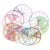 12Pcs Numbered Fractions Circles Chips Mathematics Learning Education Kids Toy