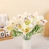 10Pcs Silk Orchid Bouquet Artificial Faux Flowers For Wedding Home Decor Diy Desk Vase Arrangement Floral Artificial Flowers