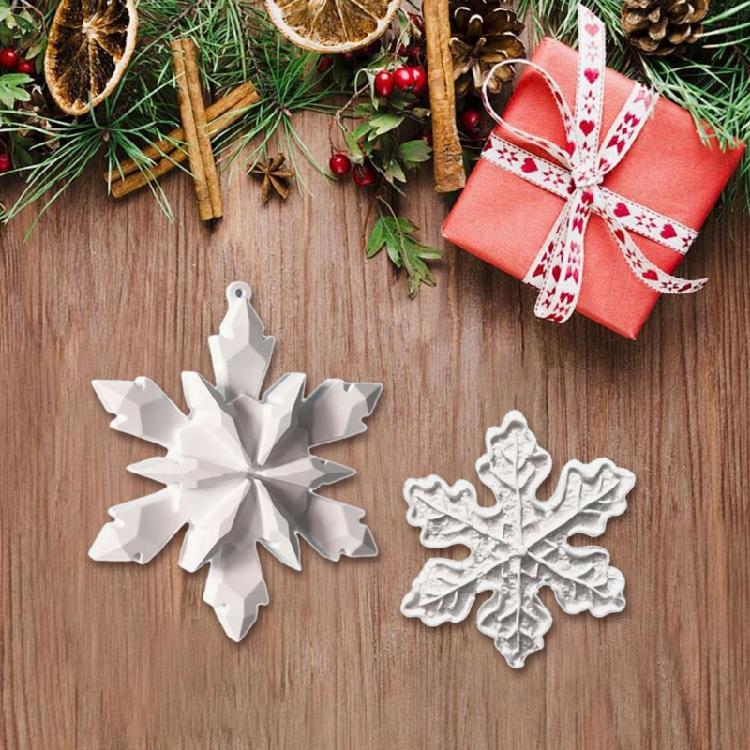 Flexible Silicone Snowflake Mold Set For Seasonal Baking And Decorative Craft Handmade Gifts Making Mould