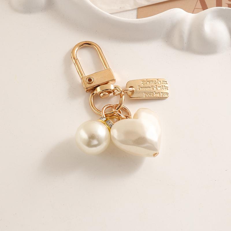 1 Elegant Tassel Gift Keychain Cute Keychain Vintage Bow Luxurious Pearl