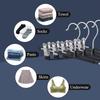 Durable Adjustable Pants Hangers with Clips Non-Slip No Trace Clothes Clip Windproof Skirt Hangers