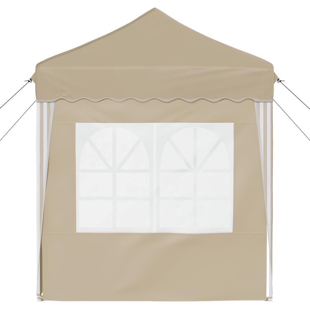 Pop Up Party Tent 195 X 195 X 245 Cm Cream Oxford Fabric