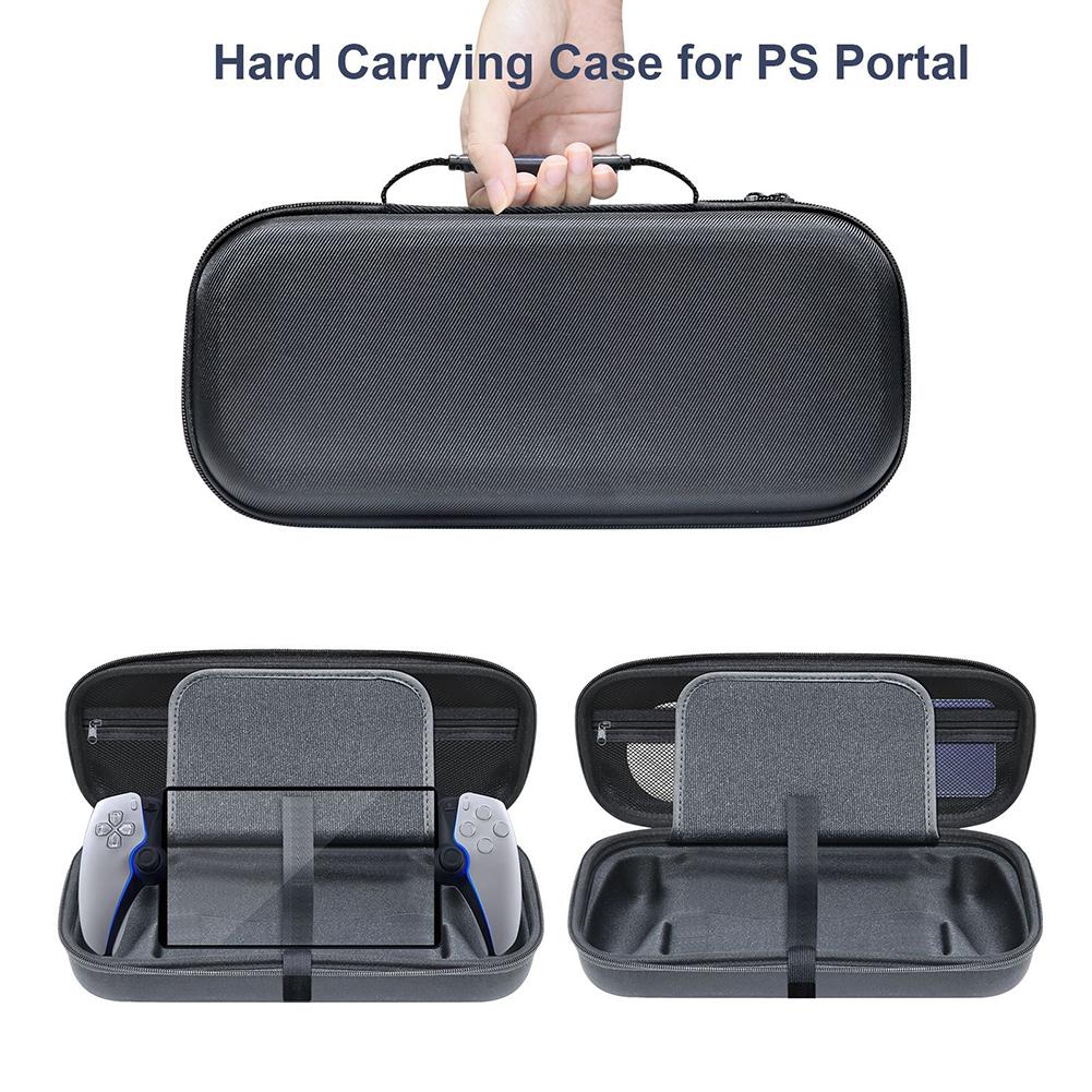 Carrying Case Bag Shockproof Hard Shell Carry Case Anti-Drop Protective Storage Bag with Mesh Pocket for PS5 Portal Console
