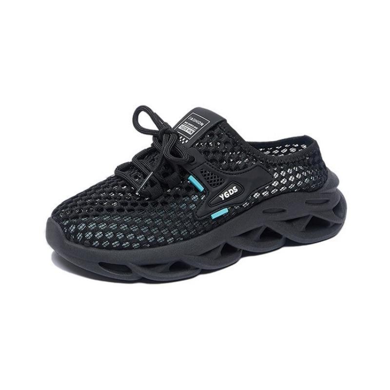 

Sports style thick-soled transparent mesh running shoes women s summer new bag head thin half slippers sports shoes 40