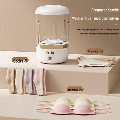 Mini Máquina de Lavar Portátil para Roupa Íntima e Meias - Sem Fio e Totalmente Automática
