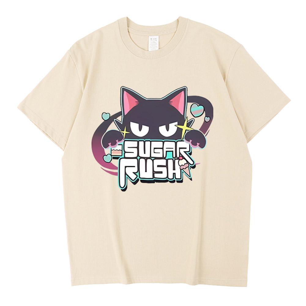 Anime Blue Archive T-Shirt Sugar Rush Lustig Herren Damen Kleidung Unisex Streetwear Manga Cosplay Kleidung Baumwolle Grafik T-Shirts