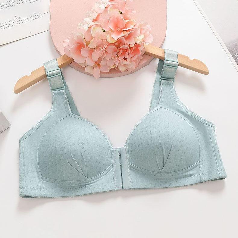 Front Closure Bra Women Gather Plus Size Thin Underwear Without Steel Ring Push Up Bralette Sexy Invisible Sensual Lingerie