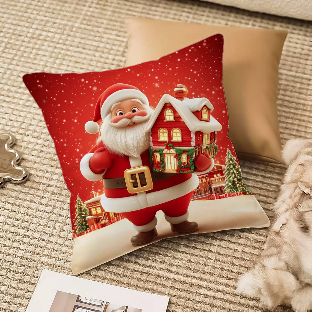 Weihnachtsmann Kissenbezug Hausstaubmilbenabweisend Unsichtbarer Reißverschluss Sofa Bett