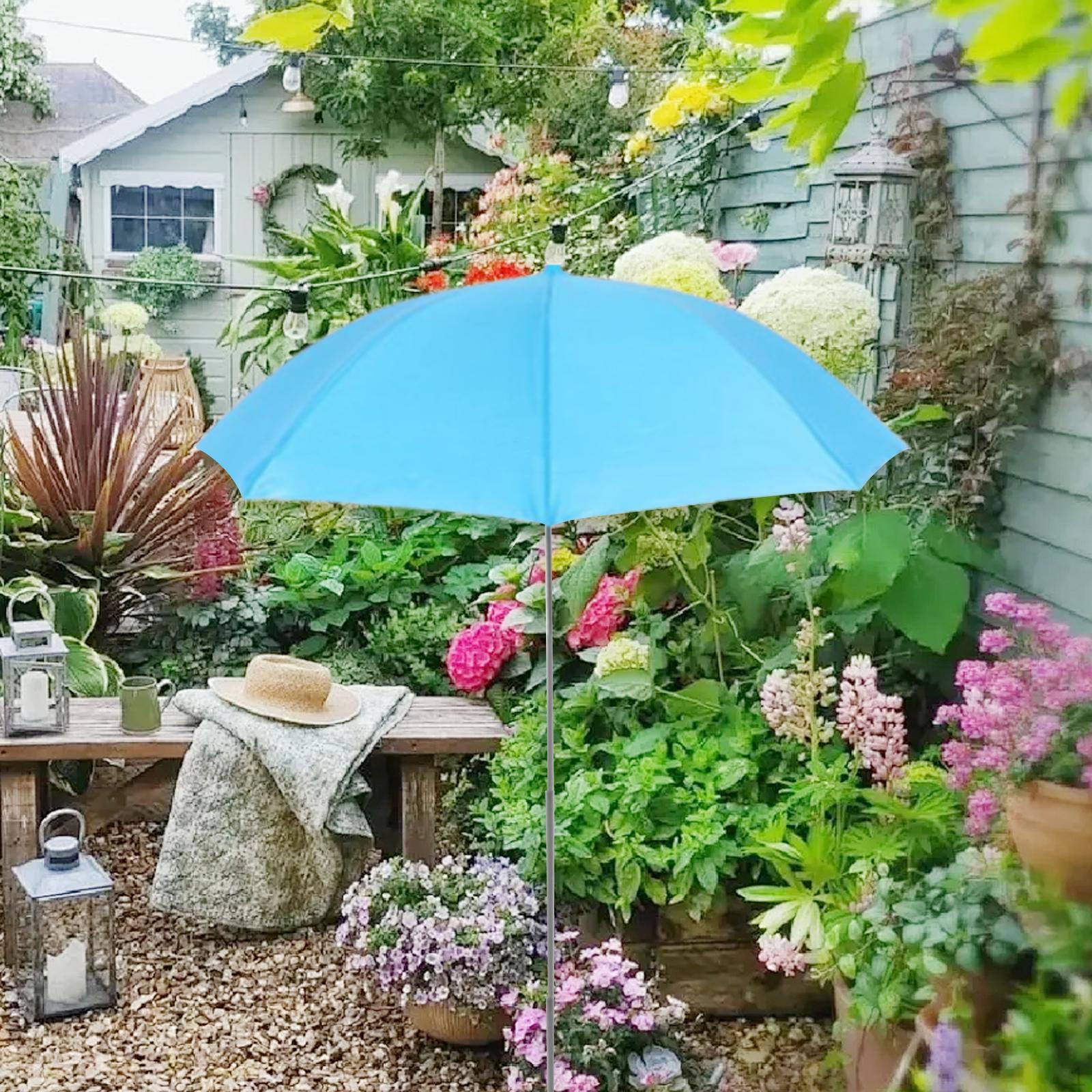 

Навес для уличных растений с металлической опорной стойкой синий