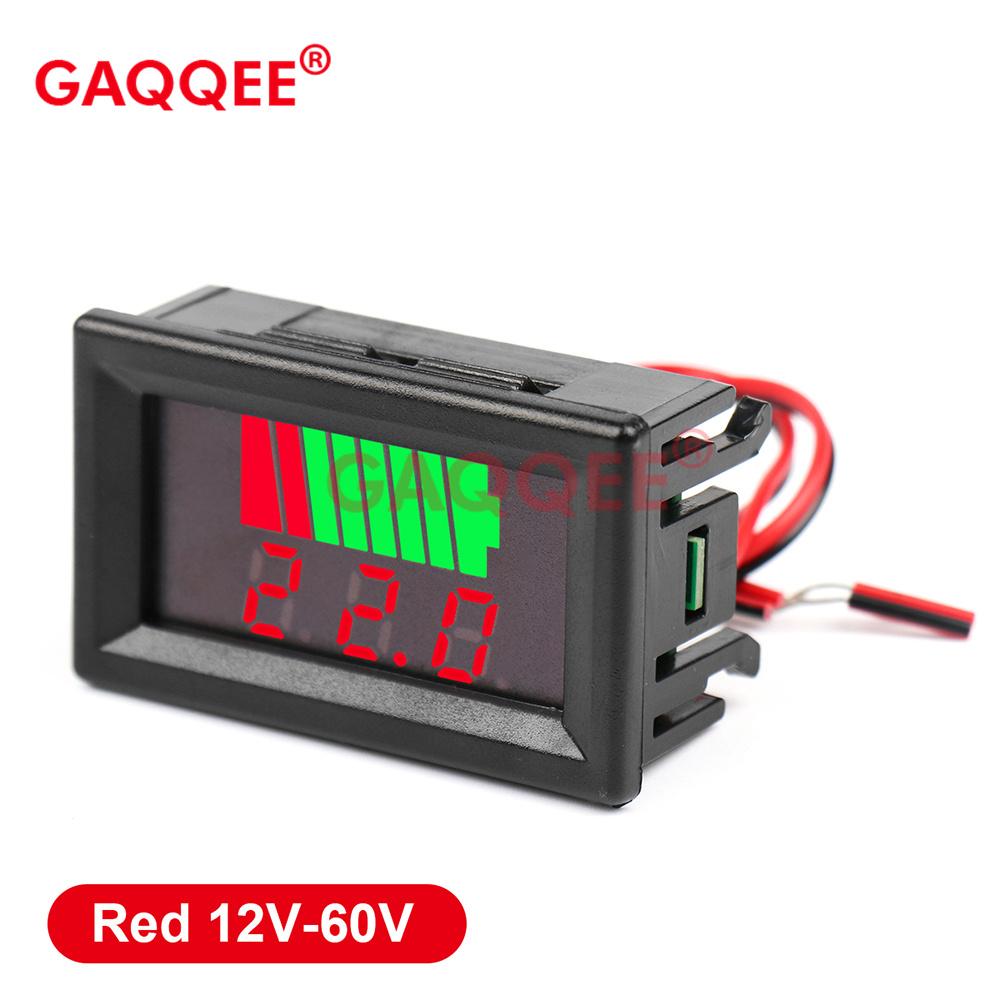 

Car Battery Charge Level Indicator 12V 24V 36V 48V 60V 72V Lithium Battery Capacity Meter Test Display LED Tester Voltmeter