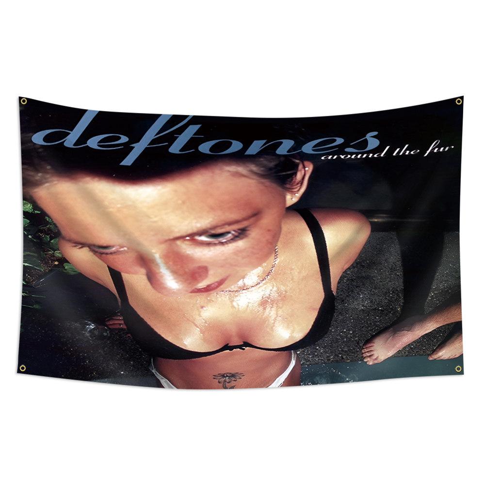 

Trendy Deftones Around the Fur Print Tapestry Western Hippie Hip Hop Style Aesthetic Bedroom Living Room Wall Decor Background 74x94cm(29x37in)