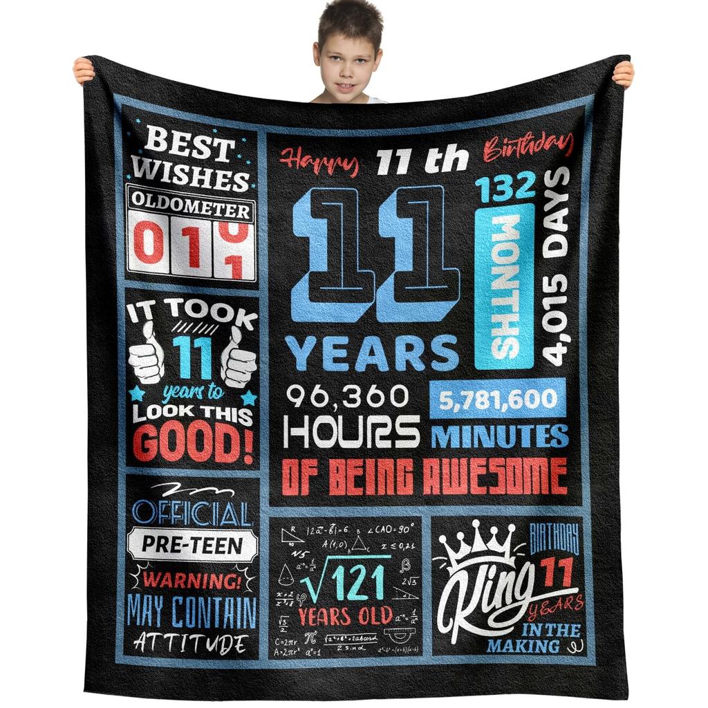 11 Year Old Boy Birthday Gift Ideas Throw Blanket 60x50 Inch Bday Present