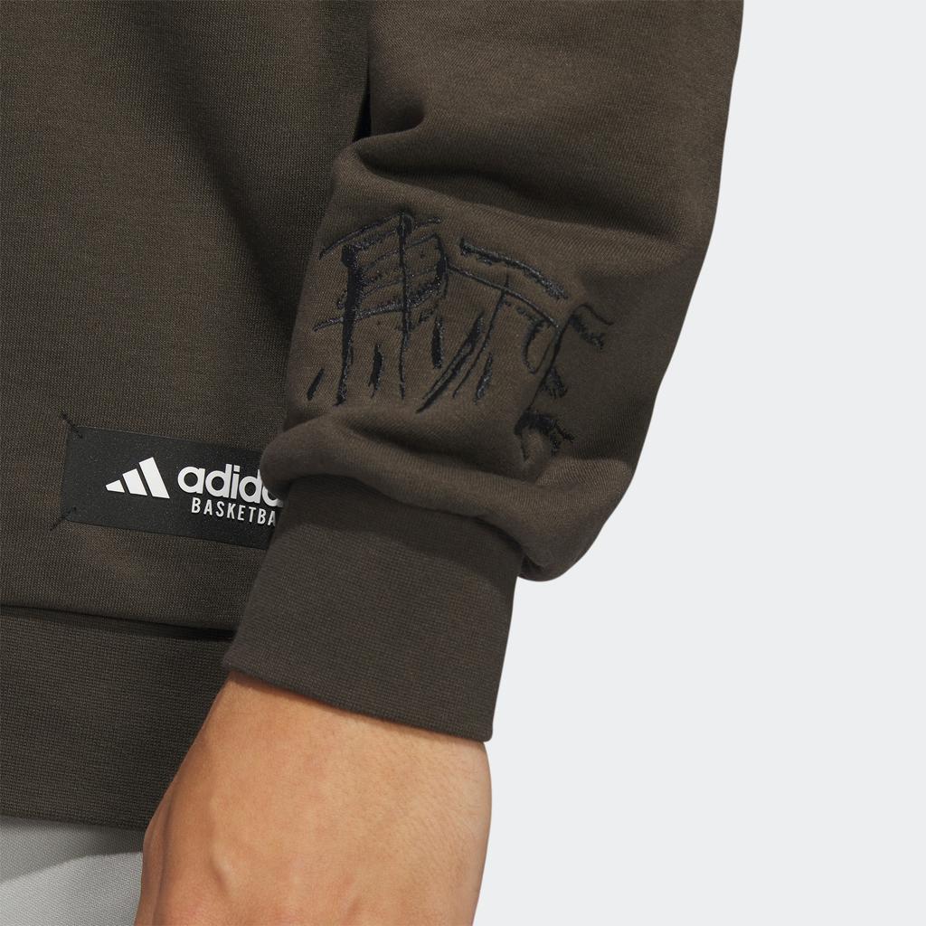 Adidas CNY Solid Crew Neck Sweatshirt Men Tops Dark-Olive-Green IL2396