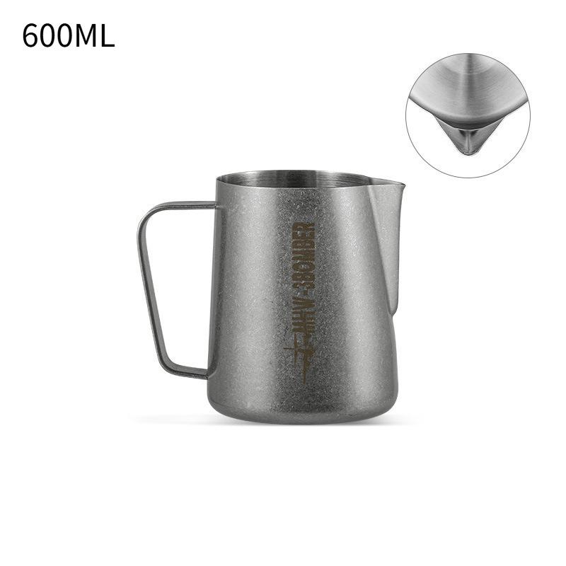 JUSTINLAU 450/600ML Milk Foam Cup Stainless Steel Milk Frothing Pitcher Espresso Spouted Latte Art Cup Home Coffee Accessories