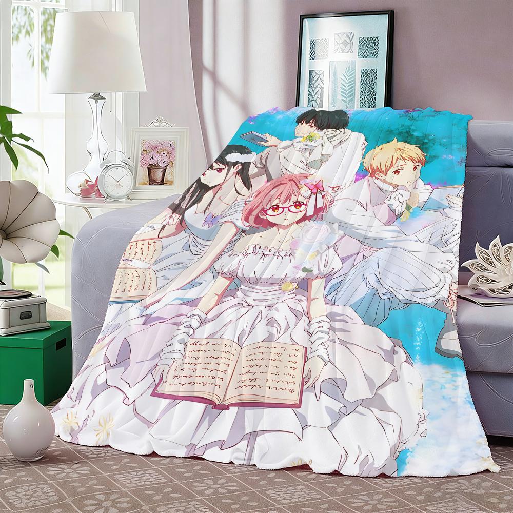 Beyond The Boundary anime Throw Lightweight 240g Flannel Blanket Soft Skin-friendly for Summer Cooling