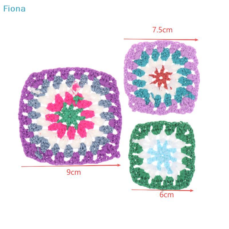 10 Pezzi Mix Casuale Colori Uncinetto Fatto a Mano Centrini Adatti Pezzo Fiore Quadrato Per Tasca Vestiti Fai da Te Sottobicchiere Borsa Tovaglia