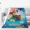 The Little Mermaid Cartoon Velvet Throw Blankets Ariel Anime Princess Blanket for Bedding Travel Super Soft Quilt