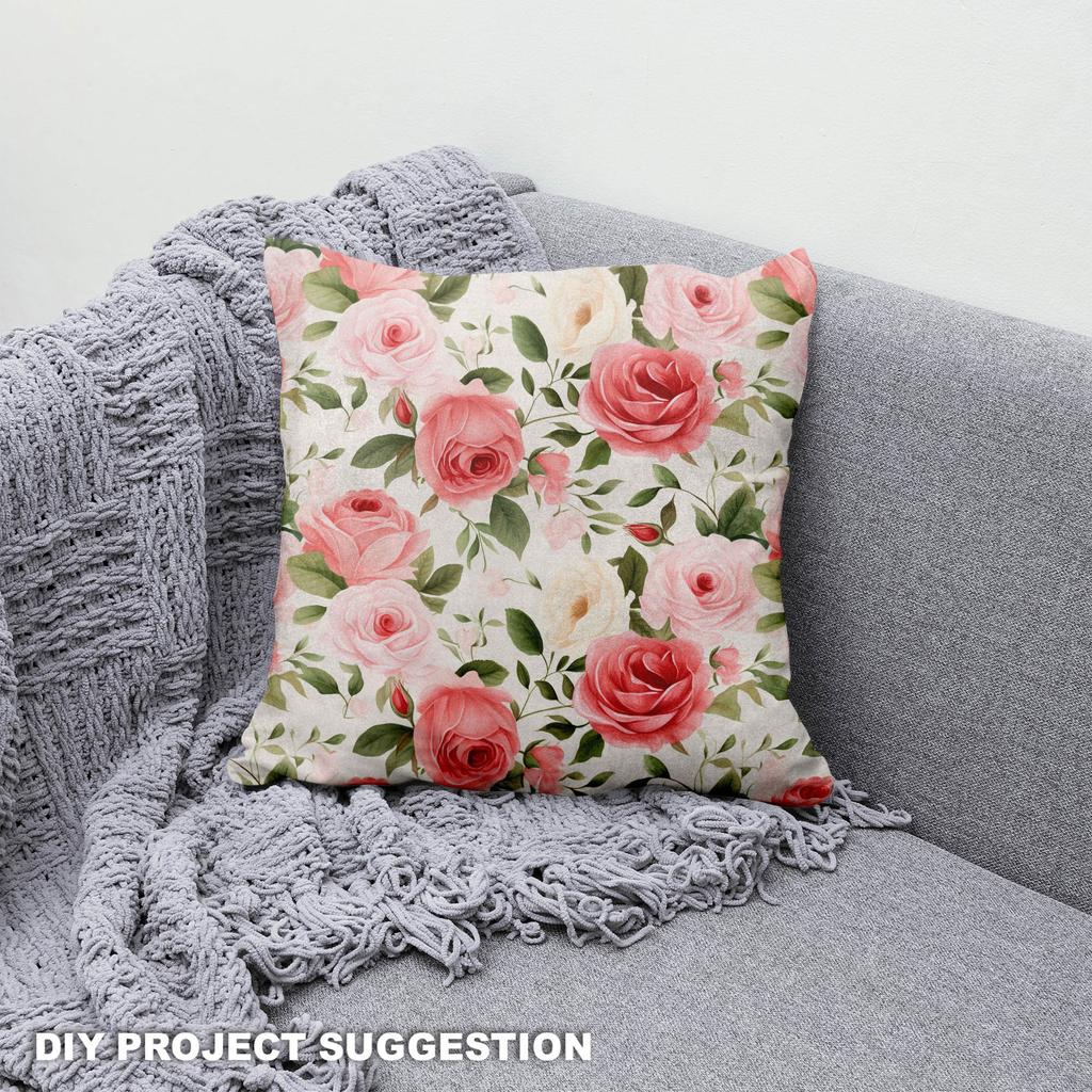 Royal Samt Stoff Polyester Zum Nähen - Motiv Blumen - Rdx2666