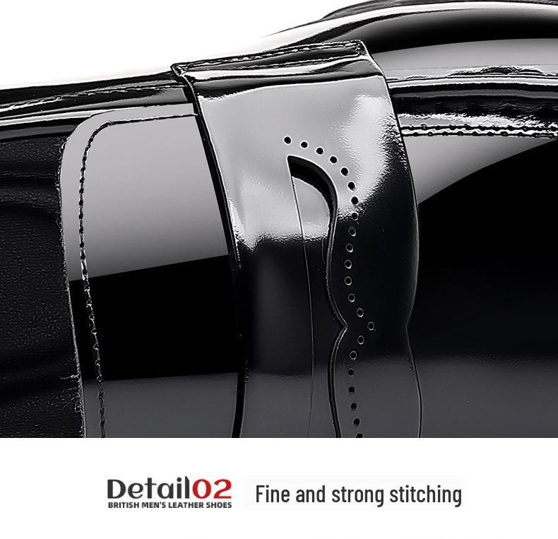 Men's Breathable Cowhide Slip-On Loafers: Shiny, Versatile Casual Leather Driving & Business Shoes.