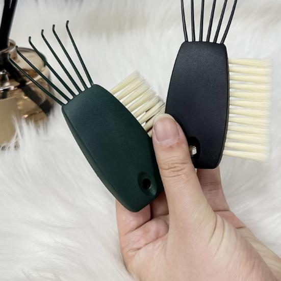 Hair Brush Cleaner Remover Tool Double-Sided Comb High-hardness Bristles Brush Two-in-one Cleaning