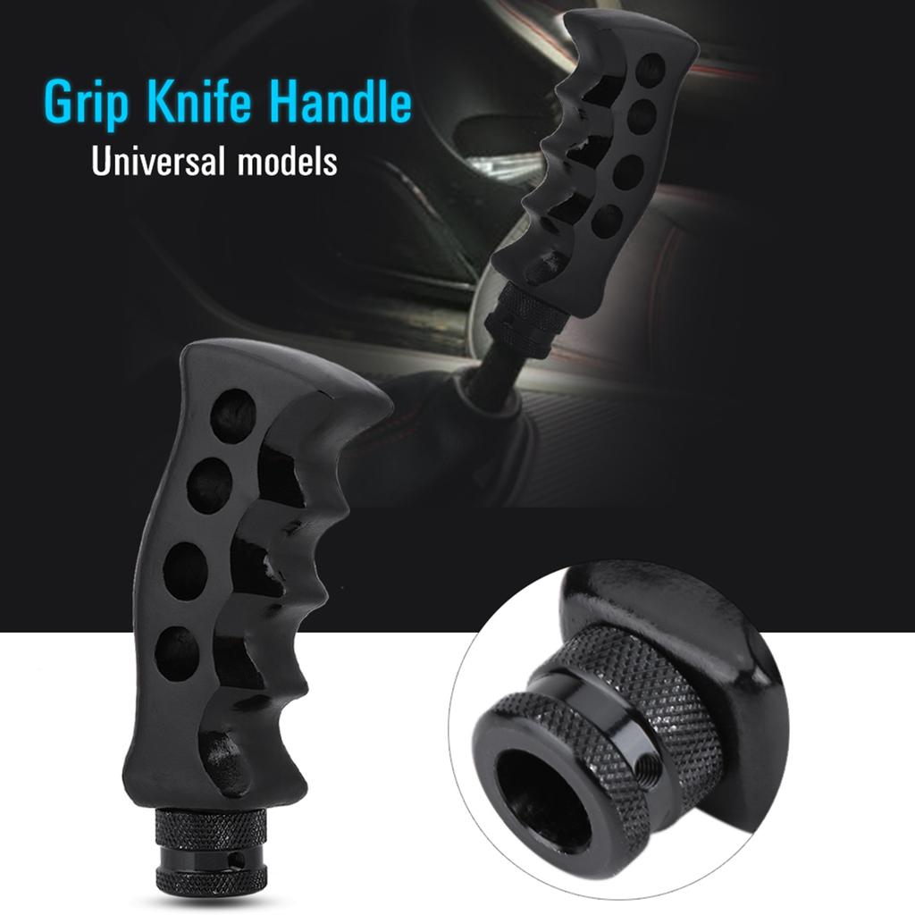 Universal Manual Transmission Car Gun Grip Knife Handle Gear Shift Lever Knob Shifter Black