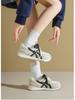Augusdon 2025 Women's Retro White Ballet Sneakers