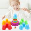 45659 Sets Kids Stacking Cup Game Fine Motor Skills Focus Training Color Sorting