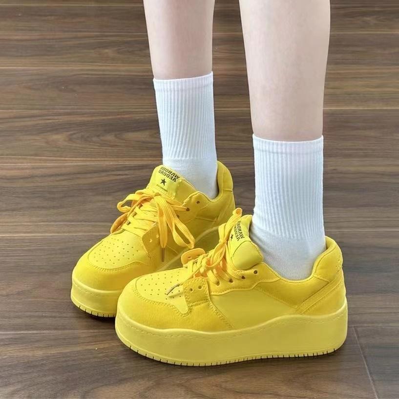 

Осенняя новая повседневная обувь на платформе Dopamine Ins Fashion 40 жёлтый
