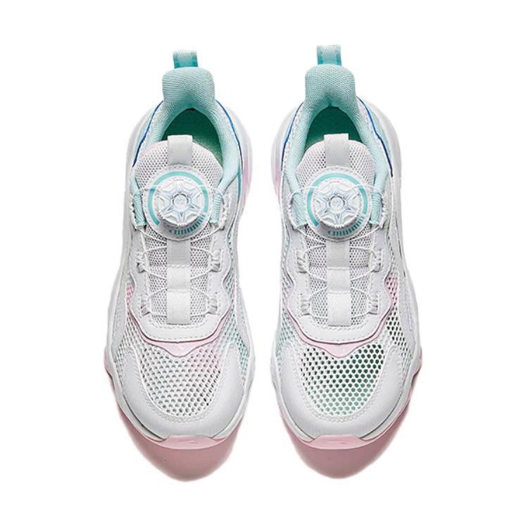 Anta Kids Fabric Soft Comfortable Non-Slip Wear-Resistant Low-Top Running Shoes Kids sneaker White Pink A22435573-1
