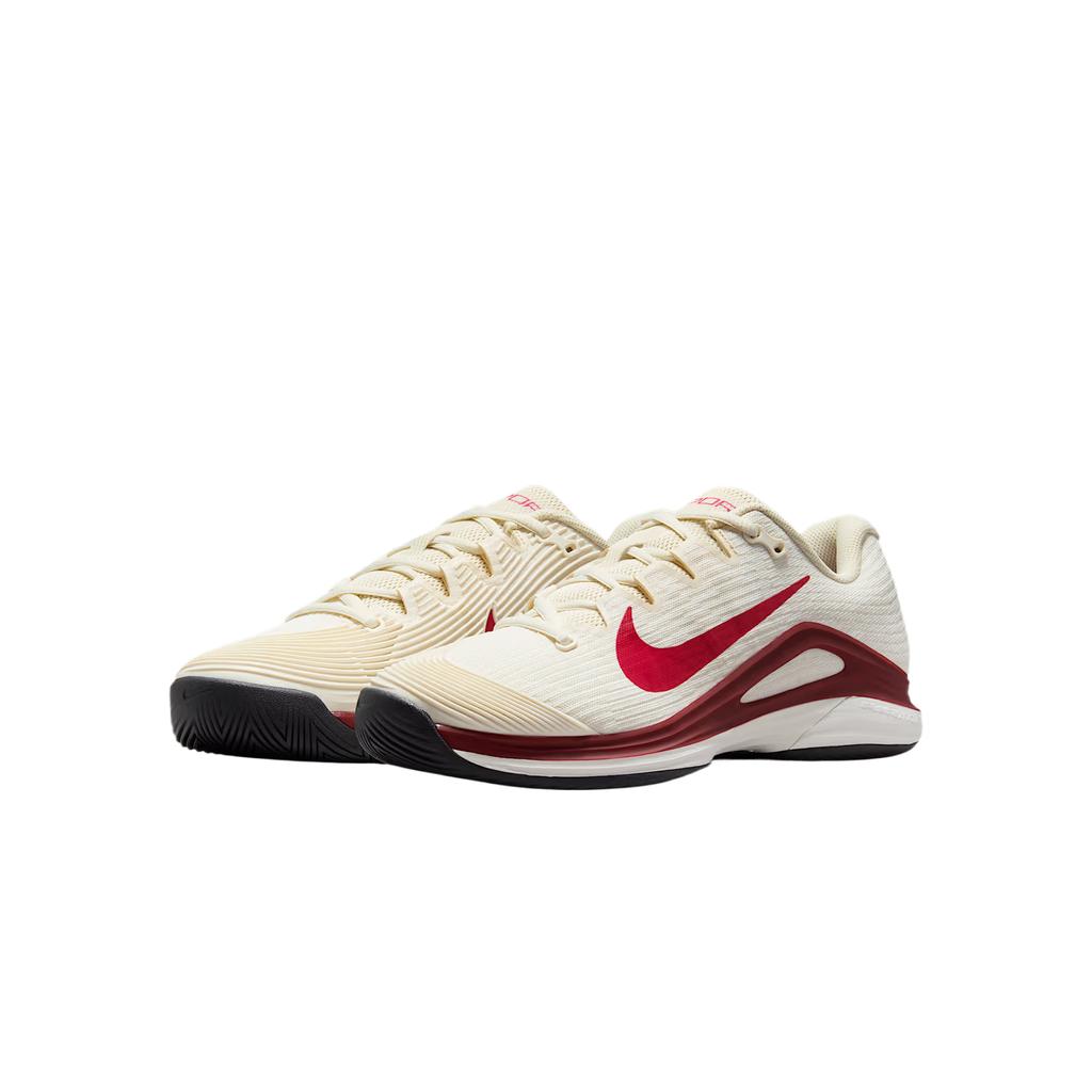 Nike Court Air Zoom Vapor 12 HC Team Red Rush Pink Damen Sneaker Creme Pale-Ivory Sail FV5554-104