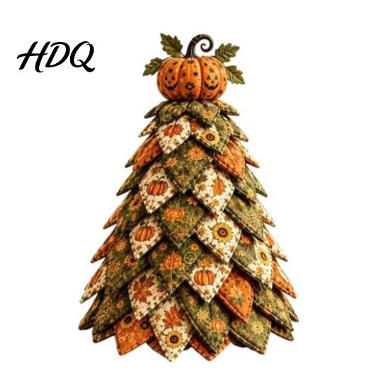 Tessuto con Fantasmi e Zucca di Halloween Kit Trapuntato per Albero Gatto Strega Ragno Fai da Te Esposizioni Festive per Scrivania Progetto di Cucito Trapuntato 3D per Trapuntatura
