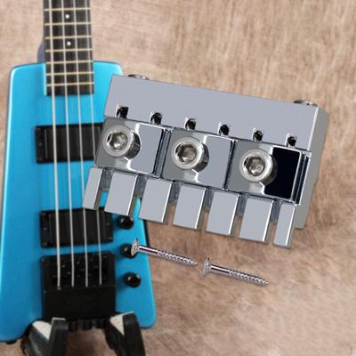 Kopfloser Gitarrensaiten-Klemmblock Zubehör mit Schraube Ersatzteile Musikinstrument Multi