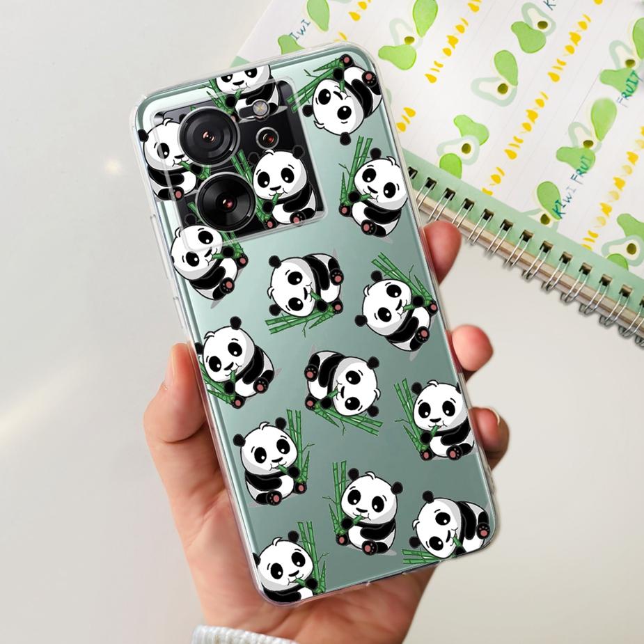For Xiaomi 13T Pro Case Luxury Painted Back Cover Clear Silicone Phone Case For Xiaomi Mi 13T Pro 13TPro Soft Fundas 6.67'' Bags