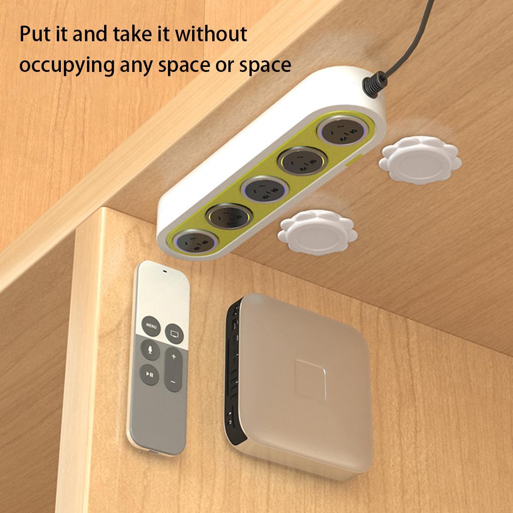 Pack of 2 Socket Hook Wall Self-adhesive Plastic Remote Controller Cable Power Outlet Hanger Office Organization Holder