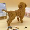 18243 Tierwelt Golden Retriever Hund Stand Haustier Puppe Modell Mini Diamant Blöcke Ziegel Gebäude Spielzeug für Kinder keine Box