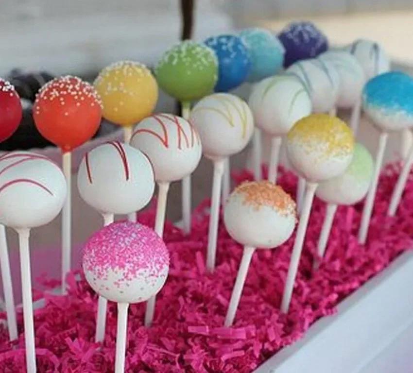 100 Stück Kunststoff-Lollipop-Sticks, sicher, weiß, Kuchendekoration, Pop-Sauger-Sticks für Schokolade, Zucker, Süßigkeiten, Lollypop, DIY-Formdekoration