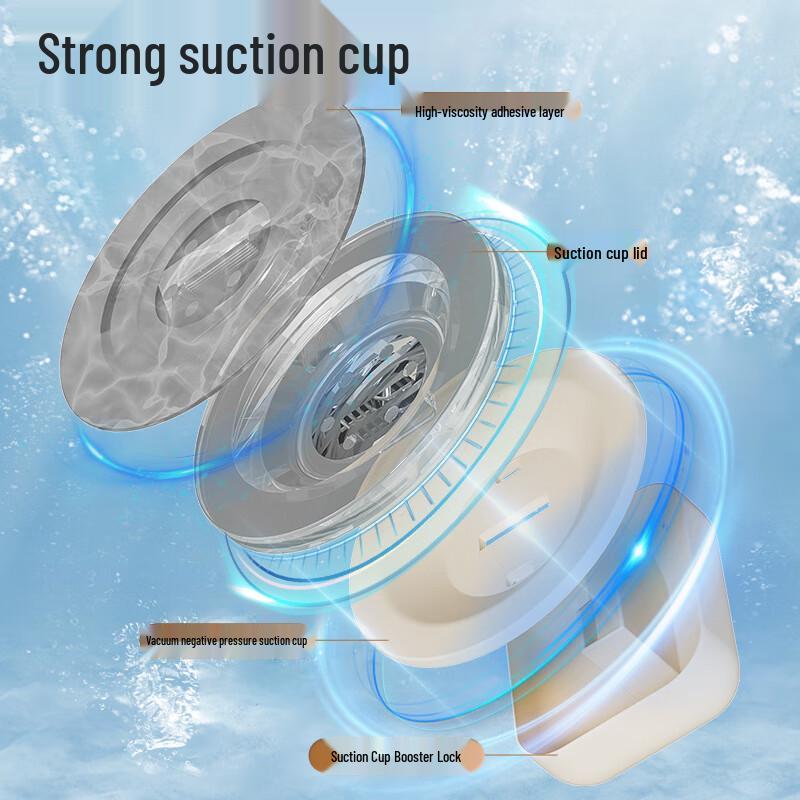 DANLE Space Aluminum Corner Suction Bathroom Shelf