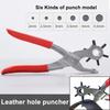 Perforatrice en cuir Outil en cuir Multifonctionnel Acier au carbone ordinaire Perforatrice de ceinture Outil de perforation Perforatrice de ceinture Outils d'artisanat