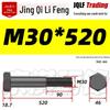 M27-M39 Grade 12.9 Blackened Half-Thread Hexagon Bolt