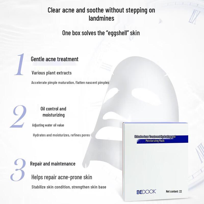 BeDOOK Acne Treatment & Hydrating Facial Mask