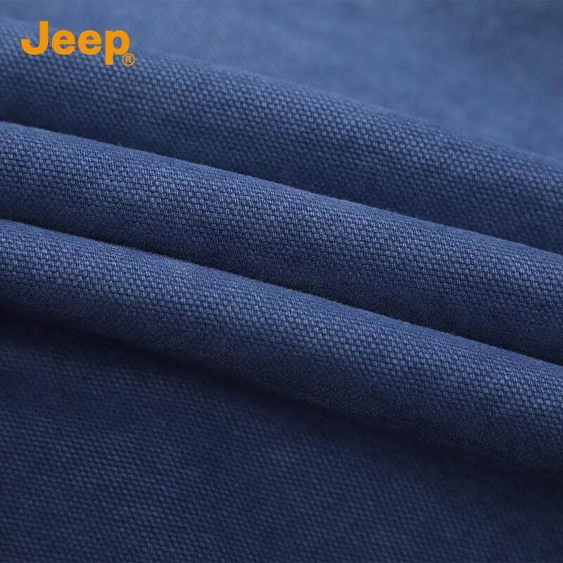 Jeep Men's Contrast Collar Cotton Casual Jacket