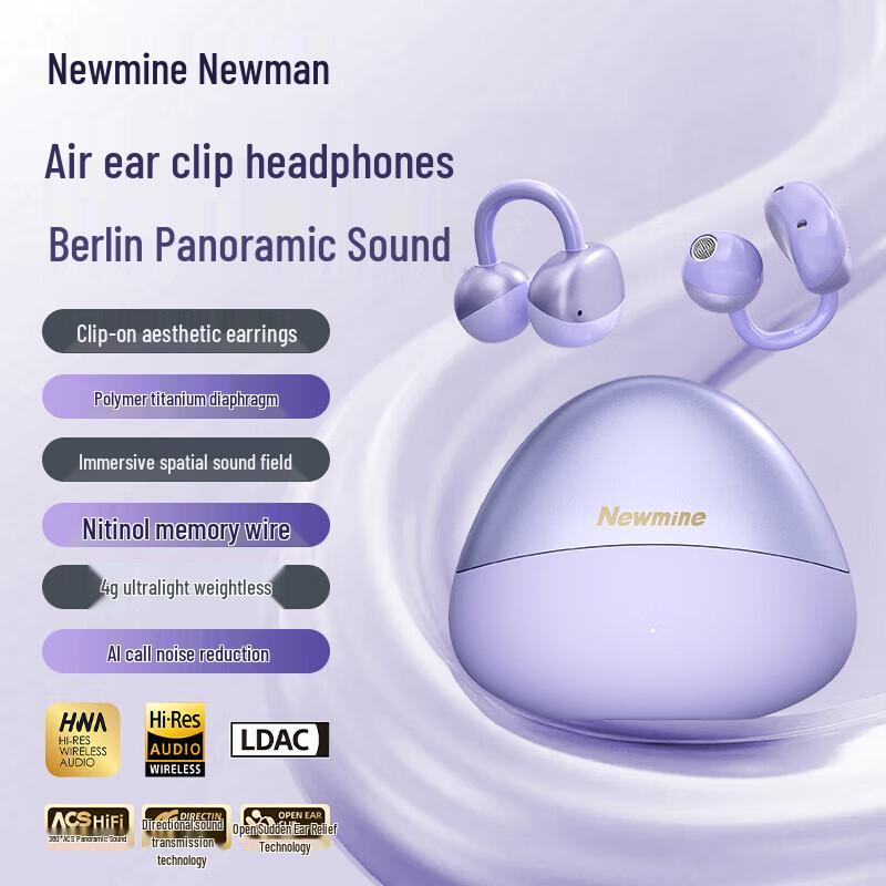 

Newmine T29 Clip-Ear Headphones