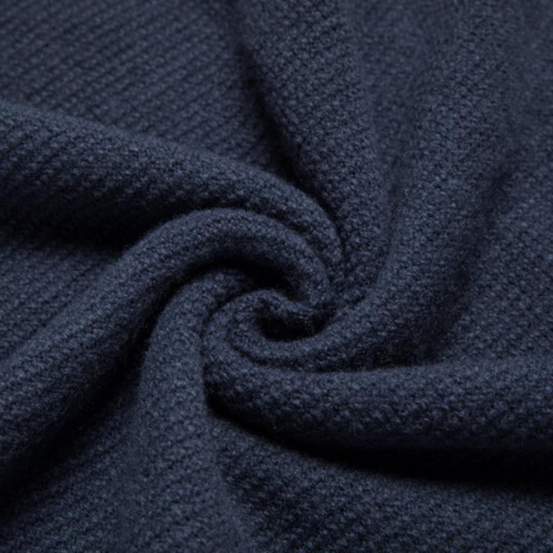 Wollpullover Herren Winter Warmer Herren-Kaschmirpullover Reißverschluss Halber Rollkragen-Strickpullover