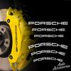 Car Brake Caliper Tire Rim Strips Decor Decal For Porsche Cayenne Panamera Macan 911 Taycan Boxster Cayman Car Wheel Hub Sticker